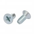 Aexit M5x12mm Countersunk Quality Parts Phillips Head Triangle Thread Screw Bolt Silver Blue 35pcs Model 69as201qo490