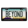 Ipick Image For Dodge Charger R T 3d In Dark Gray On Real Carbon Fiber Abs Plastic License Plate Frame