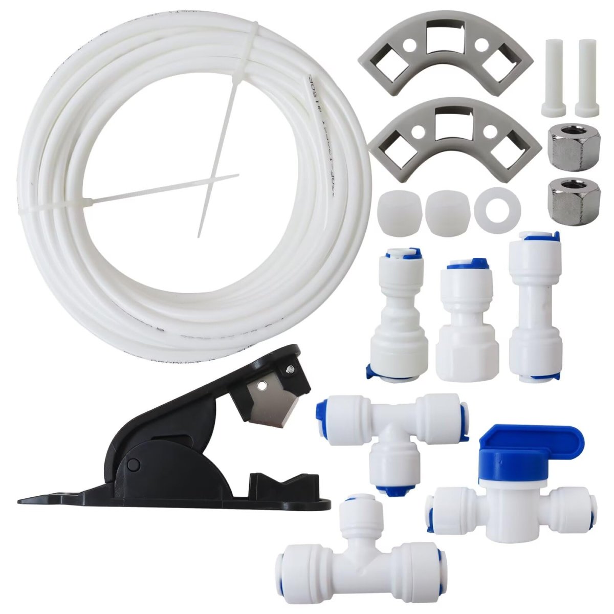 Refrigerator Water Line Kit And 1 4 In Compression Ice Maker Installation Quick Connect Fittings For Ge Lg Whirlpool Samsung