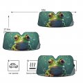 Car Windshield Sunshade Funny Water Frog Foldable Shield Blocks Uv Rays Front Sun Shade