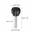 Uxcell 20pcs M4 X 20mm Male Thread Knurled Knobs Thumb Screws Clamping Grip 14mm Plastic Round Head Hand Thumbscrews Black