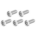 5pcs Torx Security Machine Screws 5 16-18 X 1 304 Stainless Steel Tamper Resistant Button Head Bolt Full Thread For Anti-theft 