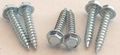14 X 3 Self-piercing Screws Slotted Hex Washer Hd 8 Af Steel Zinc 500 Pc Carton 