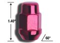 Gorilla Automotive 41137rd Acorn Bulge Seat Red Lug Nuts 12mm X 1 50 Thread Size 