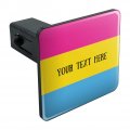Personalized Custom 1 Line Pansexuality Pride Flag Tow Trailer Hitch Cover Plug Insert
