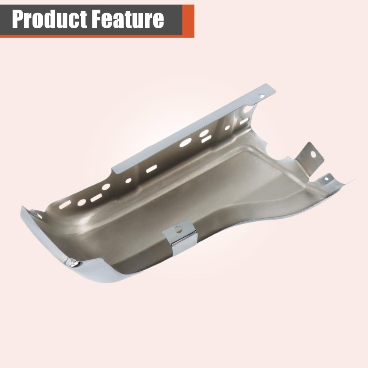 Chrome Rear Bumper End Cap Passenger Side Face Bars Replacement For Ranger 2019-2023 Without Park Assist Sensors Hole