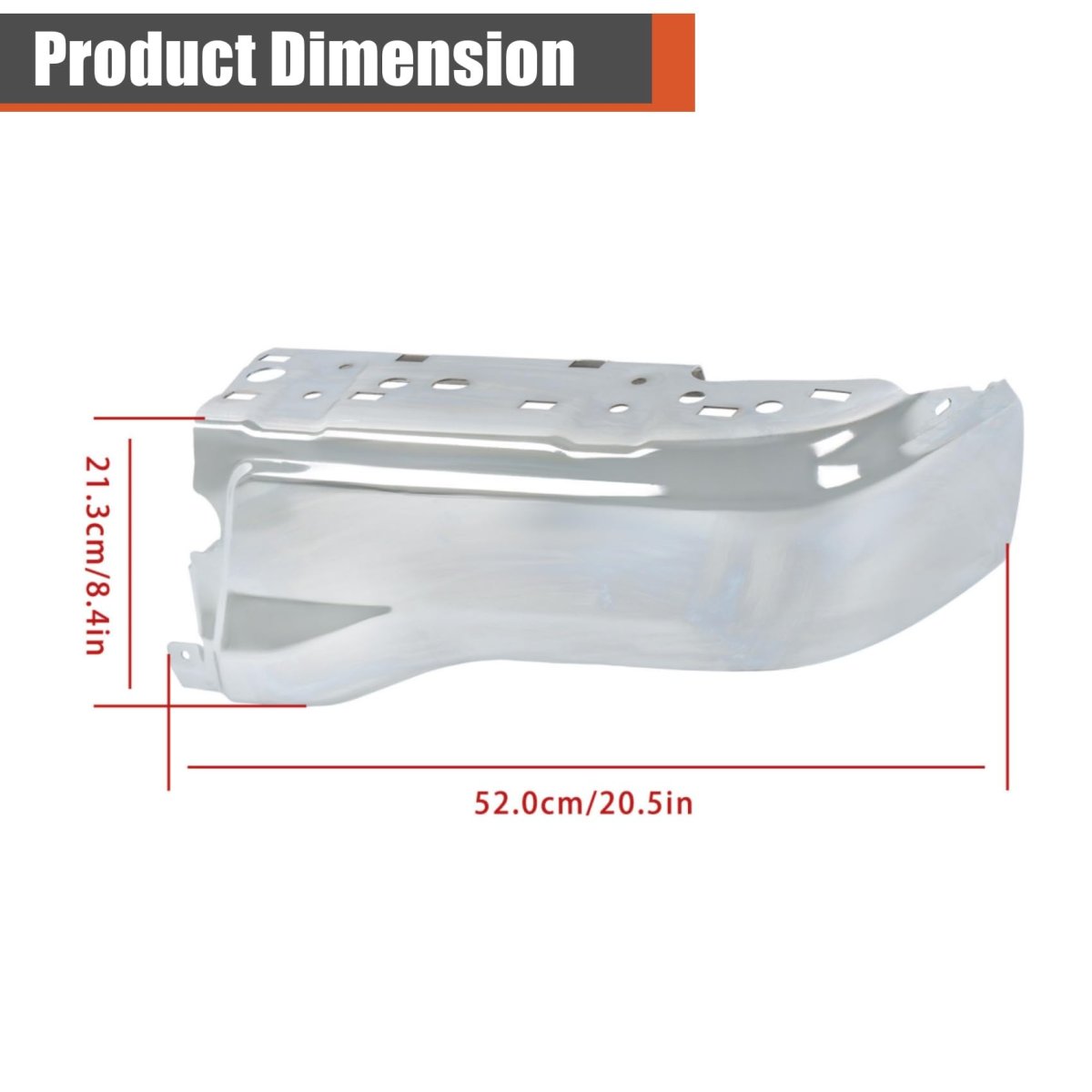 Chrome Rear Bumper End Cap Passenger Side Face Bars Replacement For Ranger 2019-2023 Without Park Assist Sensors Hole