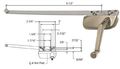 Coppertone Right Hand Ellipse Style Casement Operator With 13-1 2 Single Arm 