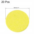 Soldering Sponge 55mmx3mm For Iron Tips Cleaner Round Yellow 20pcs