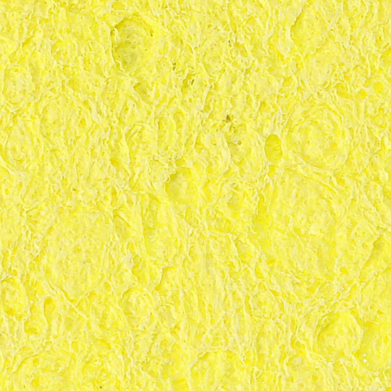 Soldering Sponge 55mmx3mm For Iron Tips Cleaner Round Yellow 20pcs