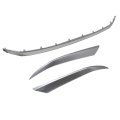 86375s2010 3pcs Front Grille Headlight Molding Dark Chrome 86375-s2010 86375 S2010 For Hyundai Santa Fe 2019-2021
