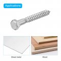 Uxcell Hex Head Lag Screws Bolts 5pcs 3 8 X 304 Stainless Steel Partial Thread Wood