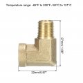 Uxcell Brass Pipe Fittings 1 8 Inch Npt Male X Female 2pcs 90 Degree Barstock Street Elbow Forged Hose Adapter For Gas Air Oil