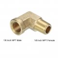 Uxcell Brass Pipe Fittings 1 8 Inch Npt Male X Female 2pcs 90 Degree Barstock Street Elbow Forged Hose Adapter For Gas Air Oil
