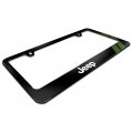 Ipick Image Made For Jeep Green Stripe Black Metal License Plate Frame