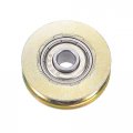 Uxcell Sliding Door Roller U Groove 6 4mm Shaft Hole 32mm Diameter Bearing Steel Pack Of 4