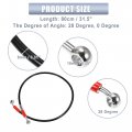 X Autohaux 80cm 31 5 Length 10mm Id Motorcycle Hydraulic Brake Line Oil Hose Pipe 28a 0a Stainless Steel Braided Cable For Atv