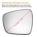 Car Rearview Left Driver Side Mirror Glass Replacement W Backing Plate Convex Heated White For Renault Espace Kadjar 2015-2020