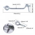Uxcell 3 Inch Cabin Hook Eye Latch Privacy Door Lock Plating Finish For Gate Shutters Window Slide Barn 4 Pack Silver