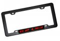 Erpart Black Carbon Fiber Look License Plate Frame With 6 2 Ls3 Red On Highly Polished Real Aluminum Emblem