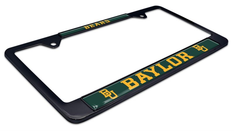 Black Metal License Plate Frame Second Generation Mascot Version Baylor