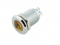 Alpinetech 12mm Amber 12v Led Metal Indicator Pilot Custom Dash Light Lamp 