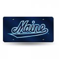 Rico Industries Ncaa Maine Black Bears Laser Inlaid Metal License Plate Tag 