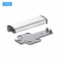 Uxcell D14 Non-magnetic Push Latches 4pcs To Open Door Latch Touch For Wardrobe Cupboard Drawers Silver