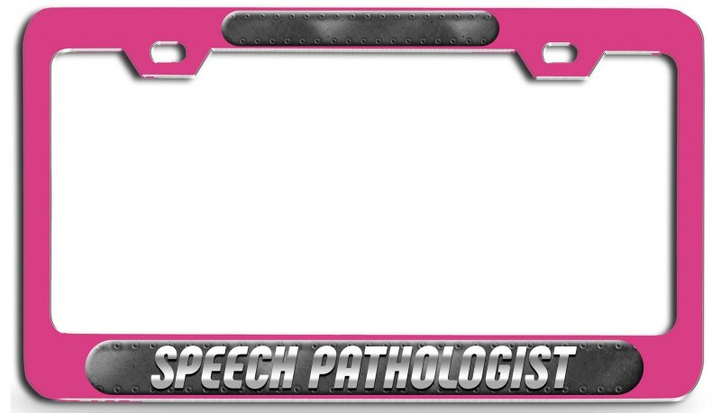 Speech Pathologist Pn 3d Metal License Plate Frame Auto Suv Truck Tag Holder B66