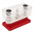3 Studs Power Distribution Block 12 48v 600a Battery Junction Brass Plated Rust Resistance For Cars Boats Rvs Red 