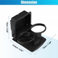 X Autohaux Center Console Cup Holder For Subaru Impreza Outback 2 5l 2005-2007 Abs Black