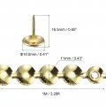 Uxcell 3pcs Upholstery Tacks Strips 1meter Glossy Decorative Nail Trims For Sofa Headboard Chair Furniture With Nails 11mm Gold