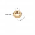 Uxcell Hex Nuts M8x1 25mm Metric Coarse Thread Hexagon Nut Brass Pack Of 10