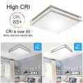 Dllt Modern 30w Dimmable Led Ceiling Light Flush Mount Fixture With Remote And Memory Function 13inch Square Lamp For Bedroom