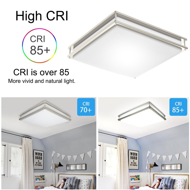 Dllt Modern 30w Dimmable Led Ceiling Light Flush Mount Fixture With Remote And Memory Function 13inch Square Lamp For Bedroom