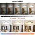 Dllt Modern 30w Dimmable Led Ceiling Light Flush Mount Fixture With Remote And Memory Function 13inch Square Lamp For Bedroom