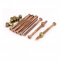M6x80mm 65mm Long Thread Hex Key Drive Socket Cap Furniture Bolt W M6x12mm Nut 10 Set 