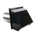 Hooded Wall Vent With Screen And Damper 8 Inch Black 
