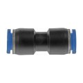 Fuel Line Connectors Coupling Push Union Straight End 3 8 In Plastic Rubber Alloy Steel Black Blue Silver 