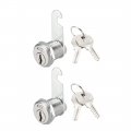Uxcell Drawer Cabinet Tubular Cam Lock 13 16 Cylinder Length With No 0 Nut-on Type Fits On 1 2 Max Thickness Panel Keyed Alike