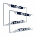 University Of Akron Metal License Plate Frame For Front Or Back Car Officially Licensed Mascot 2-pack 