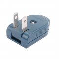 Uxcell 2 Pcs Ac 250v 10a Rewirable Rotating Us Plug Power Cord Connector Blue