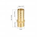 Uxcell Brass Hose Barb Fitting Connector 12mm X G1 4 Male Pipe Adapter 5pcs