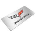 Chevrolet 2005 Corvette C6 Mirror Chrome Metal License Plate Official Licensed 