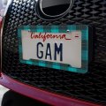 Plaid Turquoise Teal Gray Grey Pattern License Plate Tag Frame