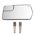 Driver Side Heated Towing Mirror Glass Fit Ford For F-150 2011-2014 Rear View W Backing Holder