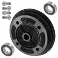 Caltric Rear Brake Drum With Bearing Bolt Compatible Kawasaki 41038-1226