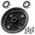 Caltric Rear Brake Drum With Bearing Bolt Compatible Kawasaki 41038-1226