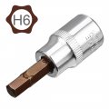 Uxcell 3 8 Drive X H6 6mm Hex Bit Socket S2 Steel Bits Cr-v Sockets 2 Length For Hand Use Only 2pcs