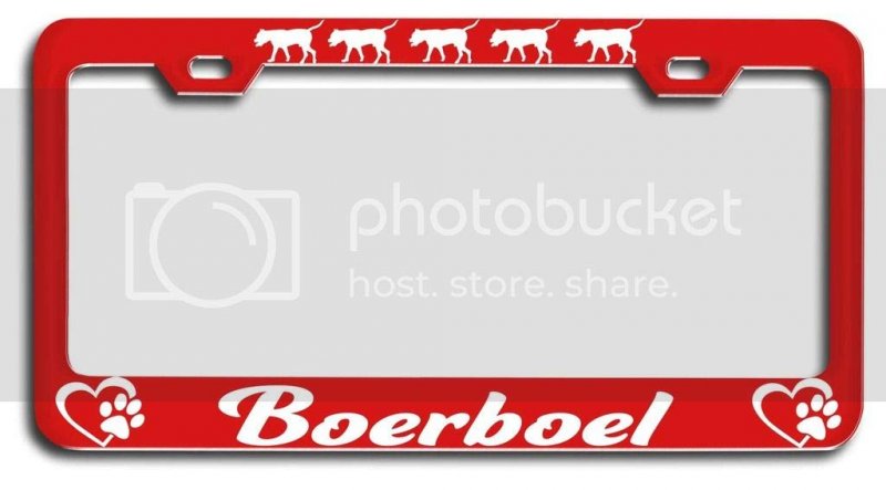 Boerboel Dogs Pets Rd Metal License Plate Frame Tag Holder O89